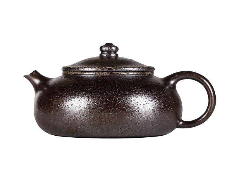 Чайник # 52241, дровяной обжиг/исинская глина, ручная работа, 180 мл.