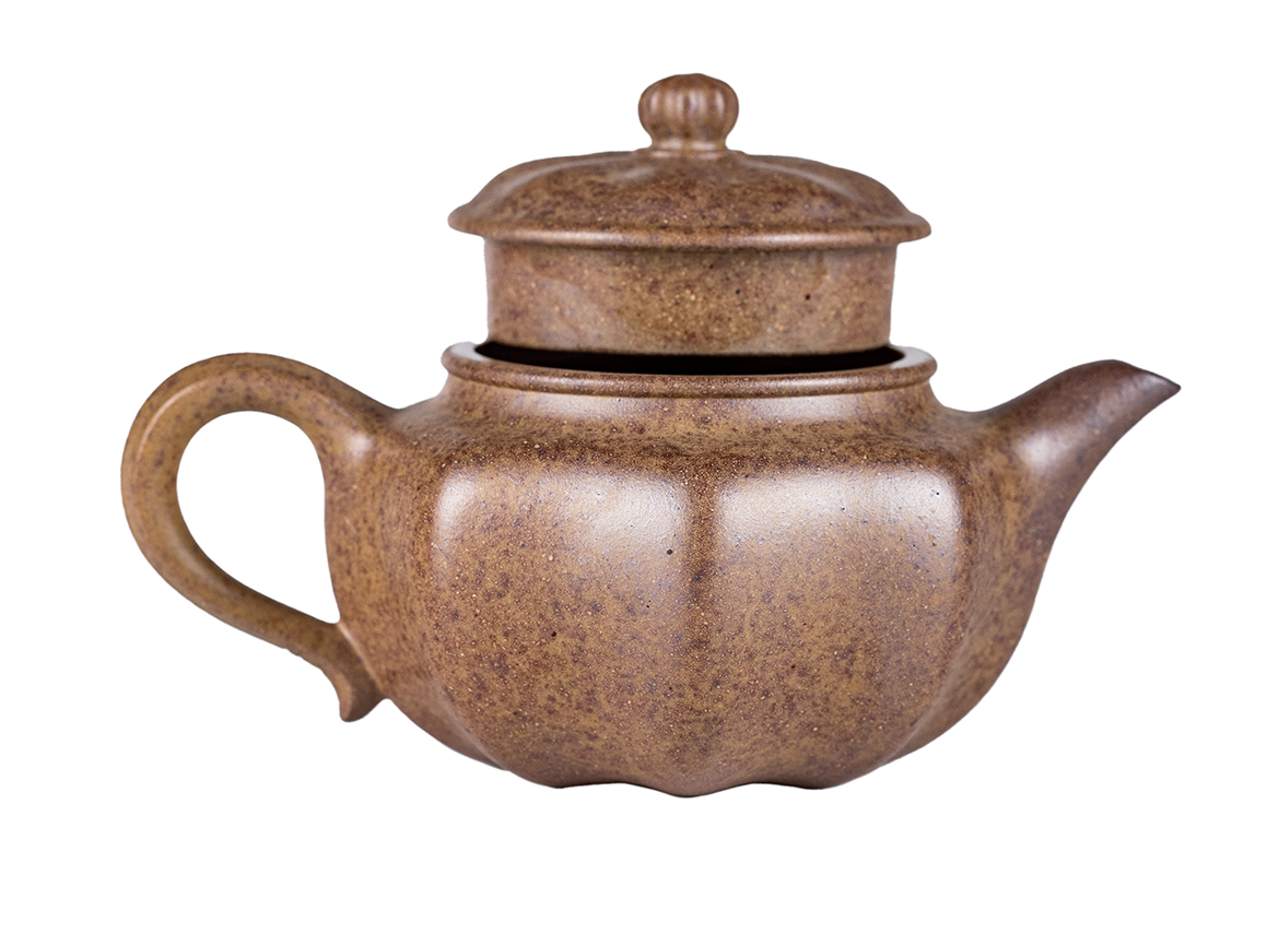 Чайник # 52242, дровяной обжиг/исинская глина, ручная работа, 140 мл.