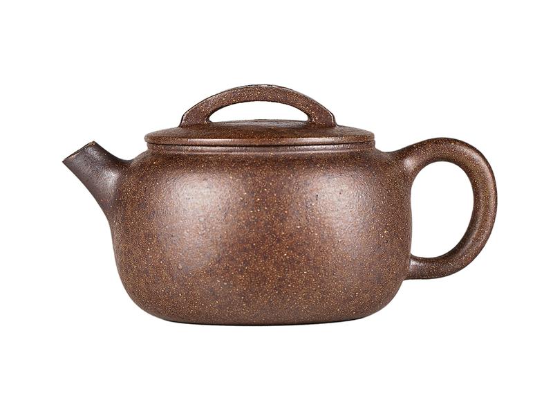 Чайник # 52245, дровяной обжиг/исинская глина, ручная работа, 90 мл.