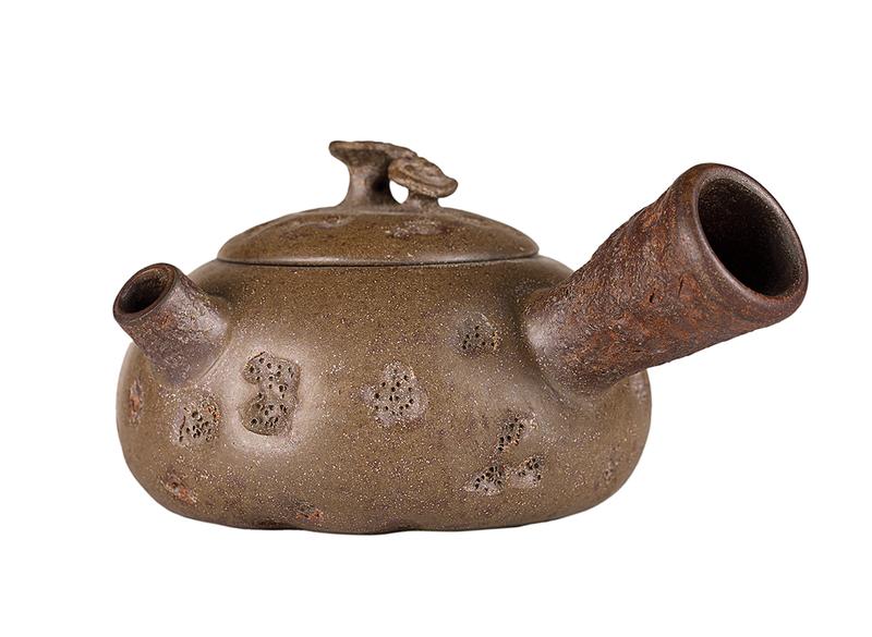 Чайник # 52249, дровяной обжиг/исинская глина, ручная работа, 140 мл.