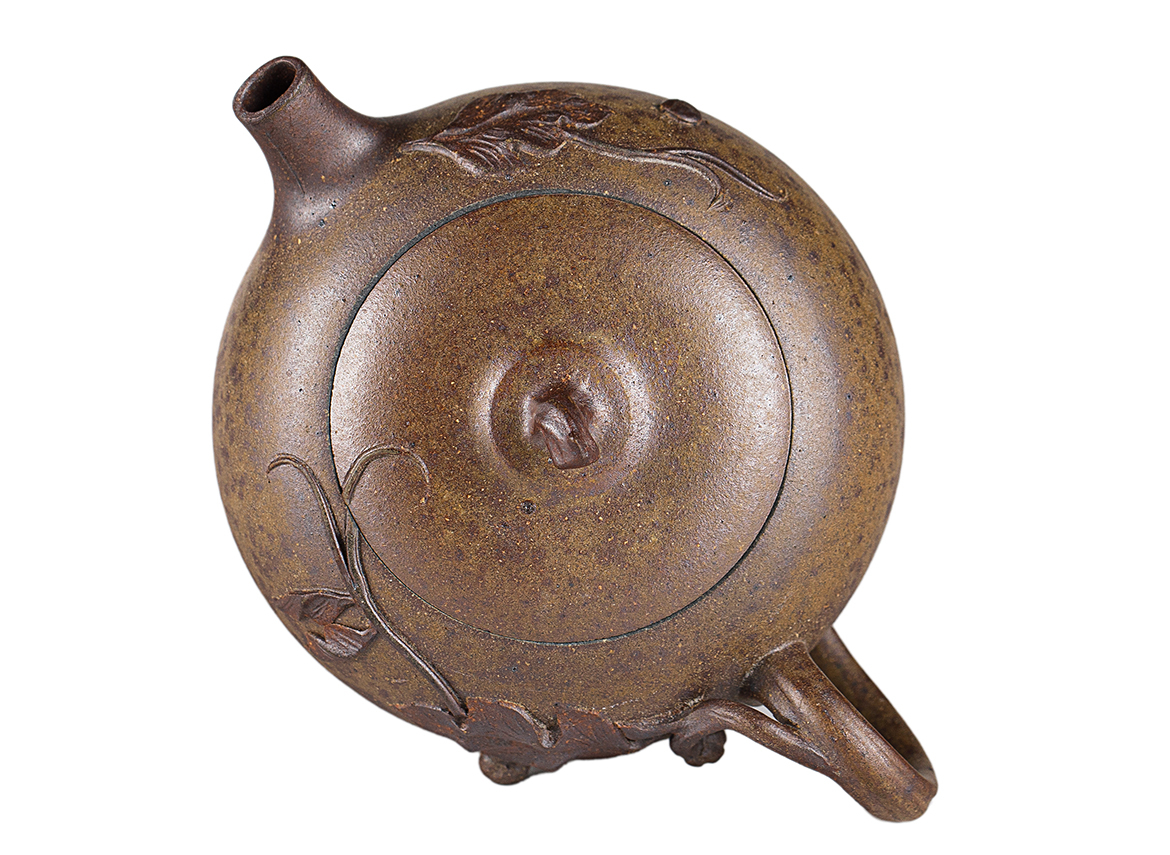 Чайник # 52252, дровяной обжиг/исинская глина, ручная работа, 120 мл.