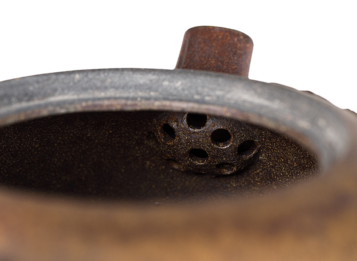 Чайник # 52252, дровяной обжиг/исинская глина, ручная работа, 120 мл.