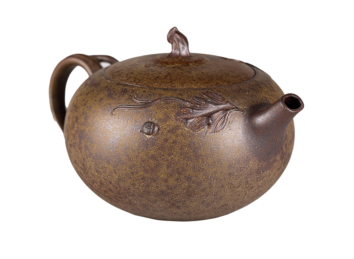 Чайник # 52252, дровяной обжиг/исинская глина, ручная работа, 120 мл.