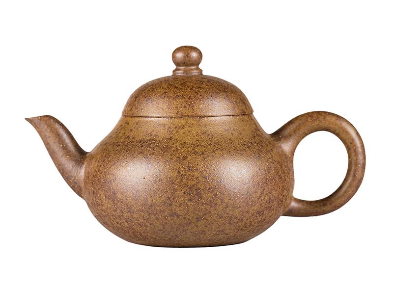 Чайник # 52256, дровяной обжиг/исинская глина, ручная работа, 118 мл.