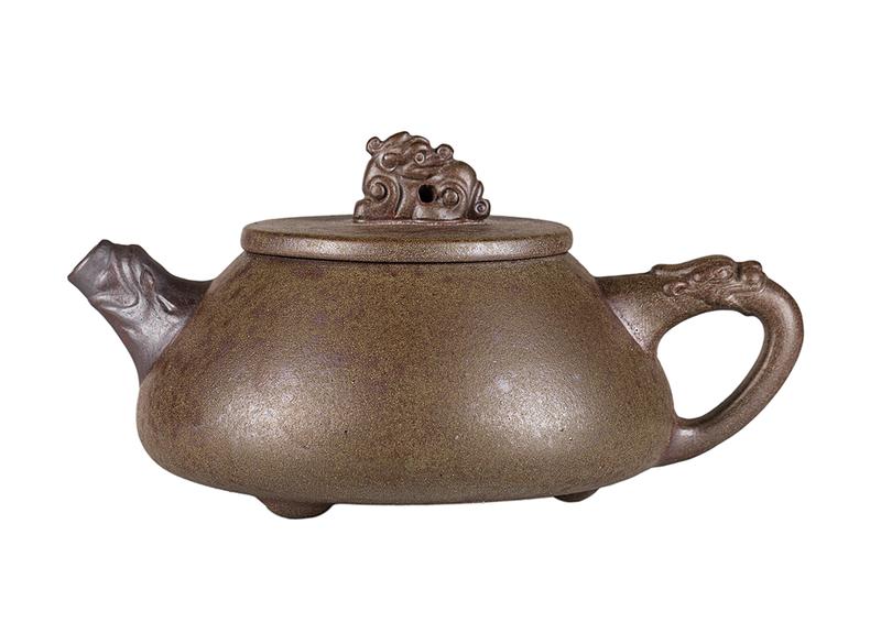 Чайник # 52257, дровяной обжиг/исинская глина, ручная работа, 118 мл.