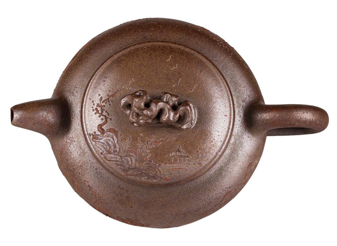 Чайник # 52263, дровяной обжиг/исинская глина, ручная работа, 200 мл.