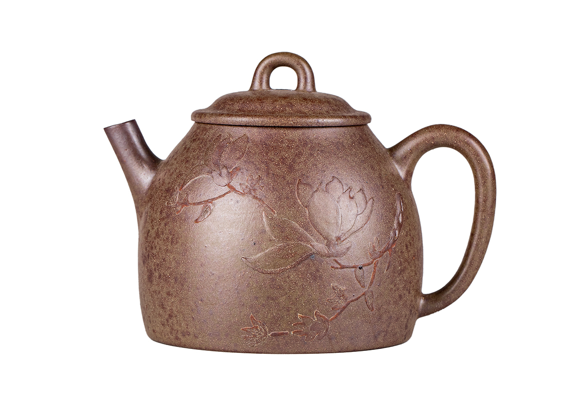 Чайник # 52278, дровяной обжиг/исинская глина, ручная работа, 140 мл.