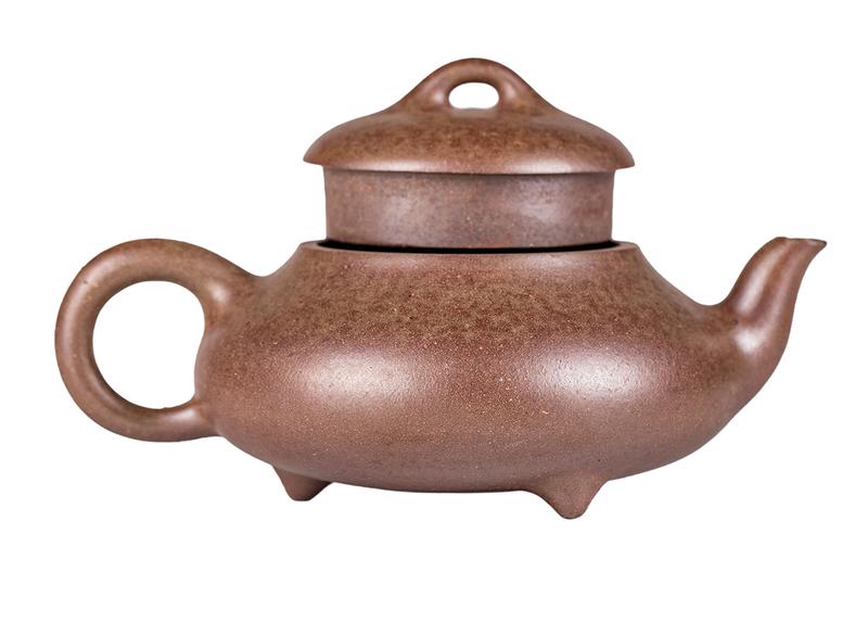 Чайник # 52279, дровяной обжиг/исинская глина, ручная работа, 140 мл.