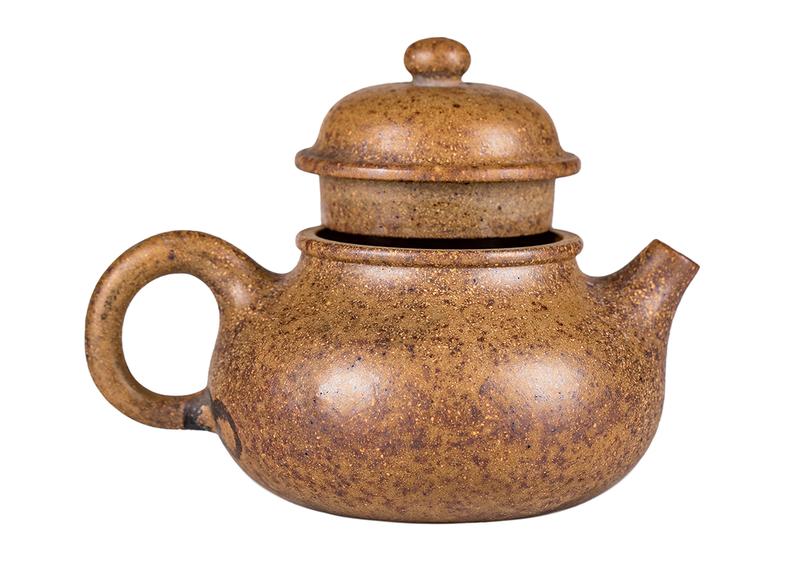 Чайник # 52283, дровяной обжиг/исинская глина, ручная работа, 130 мл.