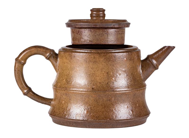 Чайник # 52284, дровяной обжиг/исинская глина, ручная работа, 115 мл.