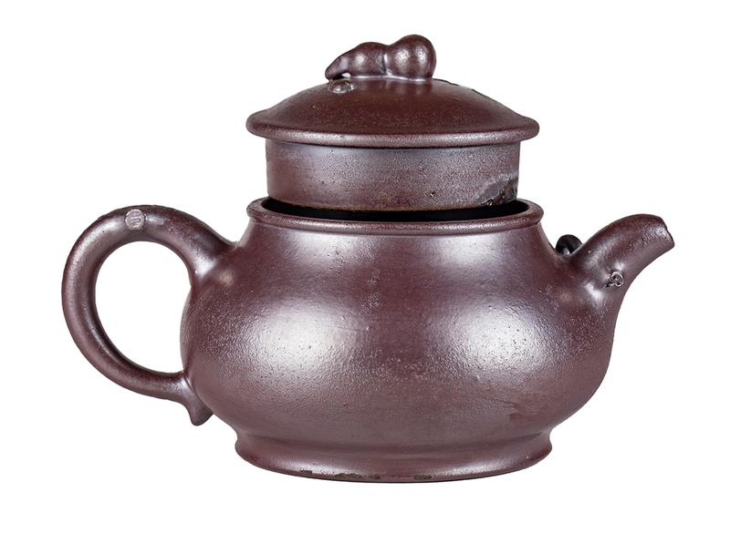 Чайник # 52285, дровяной обжиг/исинская глина, ручная работа, 160 мл.