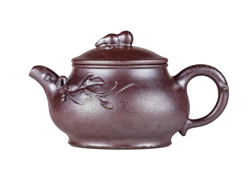 Чайник # 52285, дровяной обжиг/исинская глина, ручная работа, 160 мл.