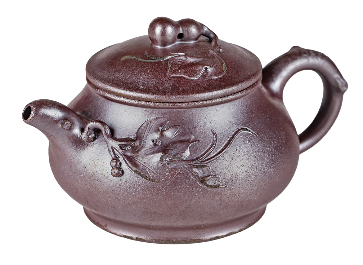 Чайник # 52285, дровяной обжиг/исинская глина, ручная работа, 160 мл.