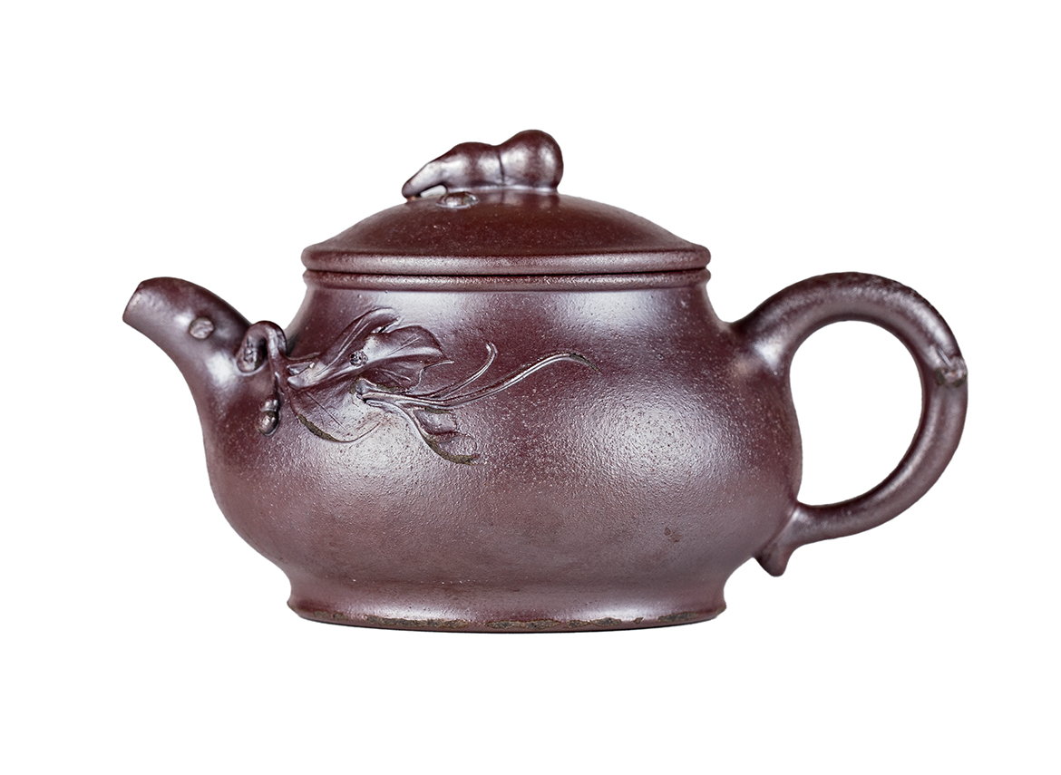 Чайник # 52285, дровяной обжиг/исинская глина, ручная работа, 160 мл.