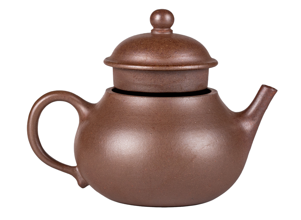 Чайник # 52286, дровяной обжиг/исинская глина, ручная работа, 130 мл.