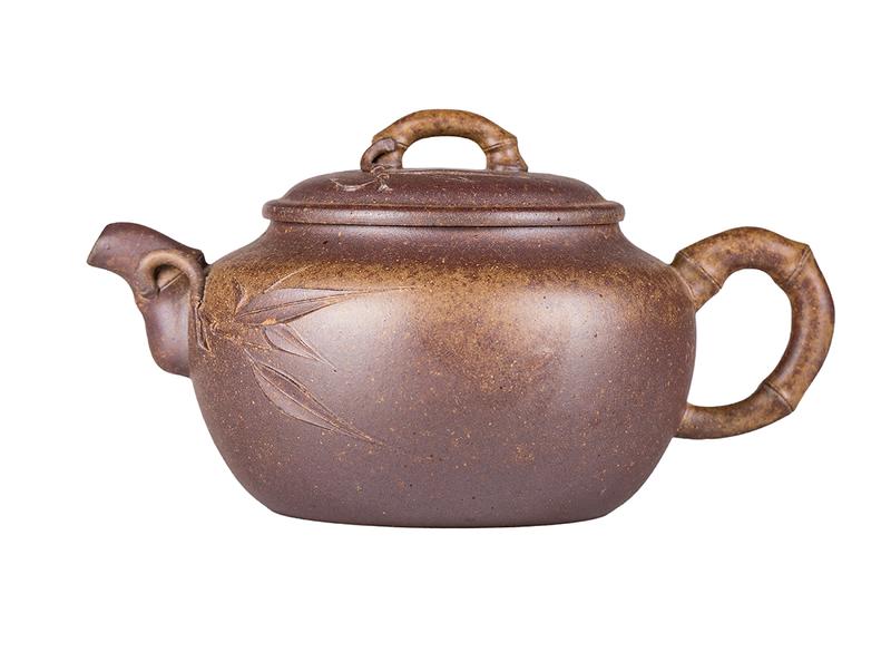 Чайник # 52288, дровяной обжиг/исинская глина, ручная работа, 290 мл.