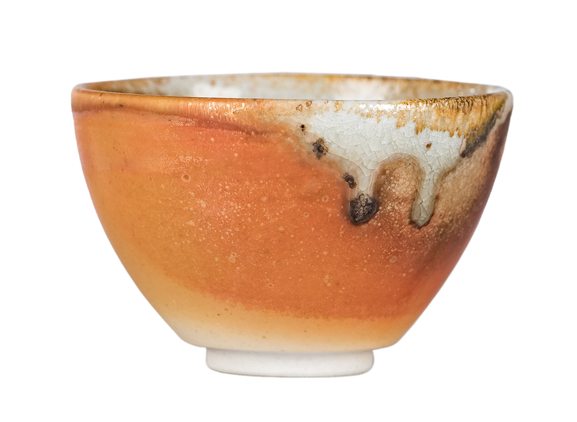 Пиала # 52299, дровяной обжиг, керамика Дэхуа, ручная работа, 60 мл.