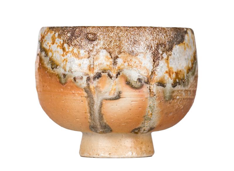 Пиала # 52300, дровяной обжиг, керамика Дэхуа, ручная работа, 80 мл.