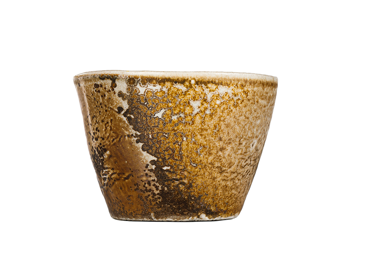 Пиала # 52306, дровяной обжиг, керамика Дэхуа, ручная работа, 70 мл.