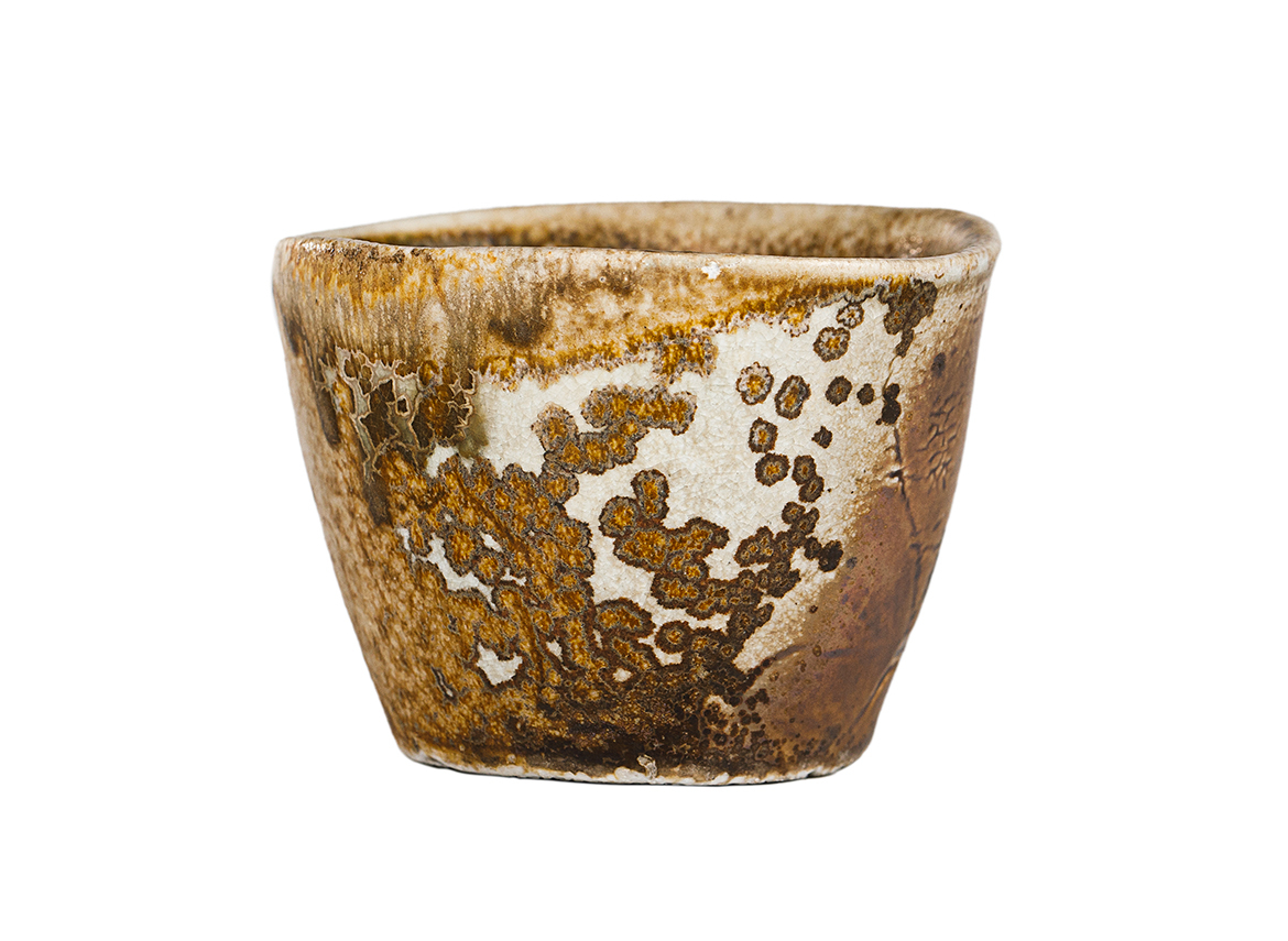 Пиала # 52306, дровяной обжиг, керамика Дэхуа, ручная работа, 70 мл.