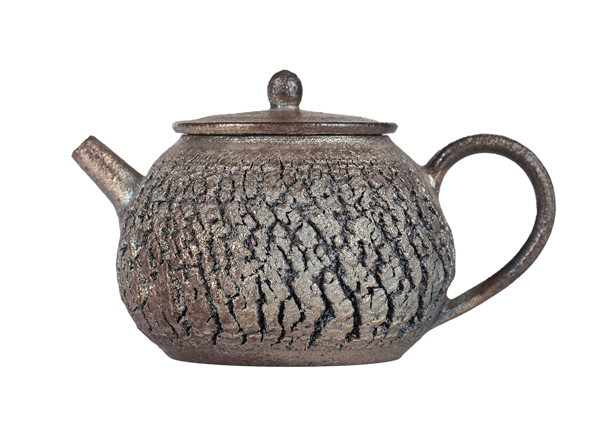 Чайник # 52312, дровяной обжиг, керамика Дэхуа, ручная работа, 190 мл.