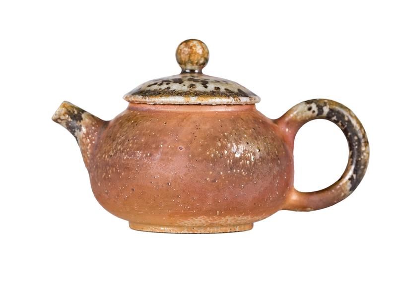 Чайник # 52313, дровяной обжиг, керамика Дэхуа, ручная работа, 130 мл.