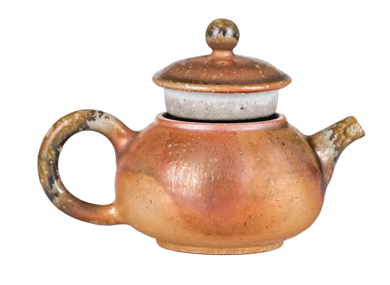 Чайник # 52313, дровяной обжиг, керамика Дэхуа, ручная работа, 130 мл.