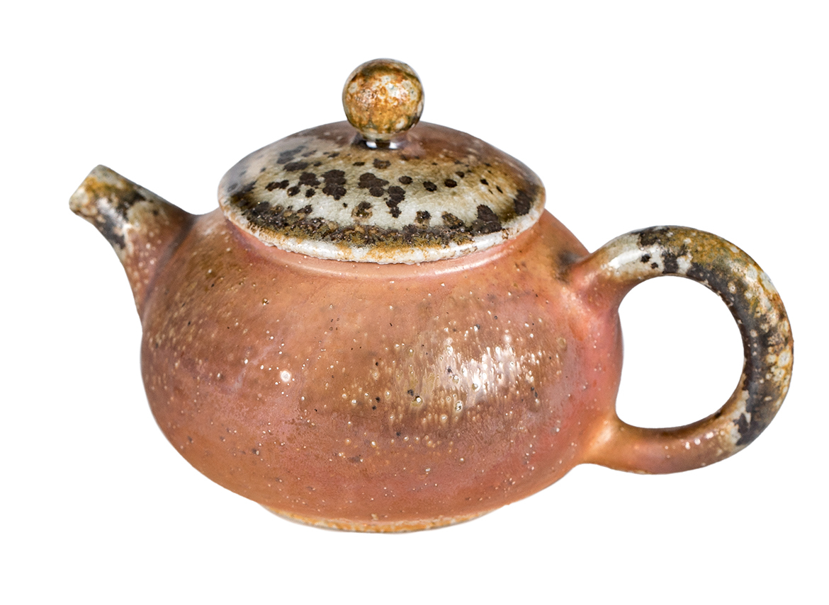 Чайник # 52313, дровяной обжиг, керамика Дэхуа, ручная работа, 130 мл.