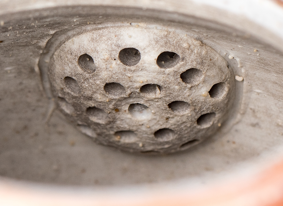 Чайник # 52313, дровяной обжиг, керамика Дэхуа, ручная работа, 130 мл.