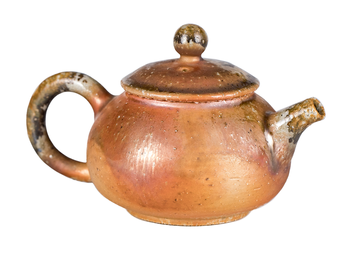 Чайник # 52313, дровяной обжиг, керамика Дэхуа, ручная работа, 130 мл.