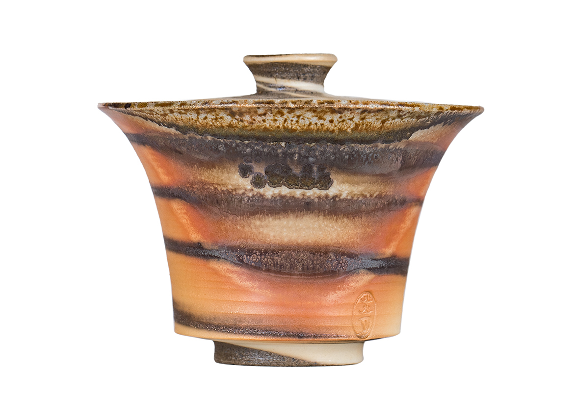 Гайвань # 52320, дровяной обжиг, керамика Дэхуа, ручная работа, 120 мл.