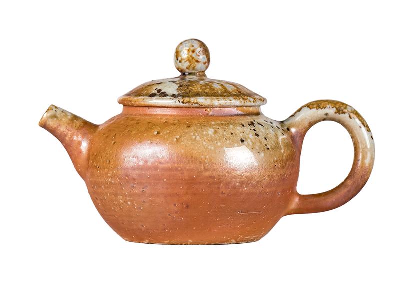Чайник # 52321, дровяной обжиг, керамика Дэхуа, ручная работа, 130 мл.