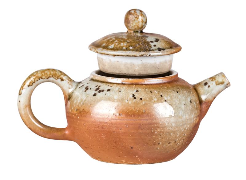 Чайник # 52321, дровяной обжиг, керамика Дэхуа, ручная работа, 130 мл.
