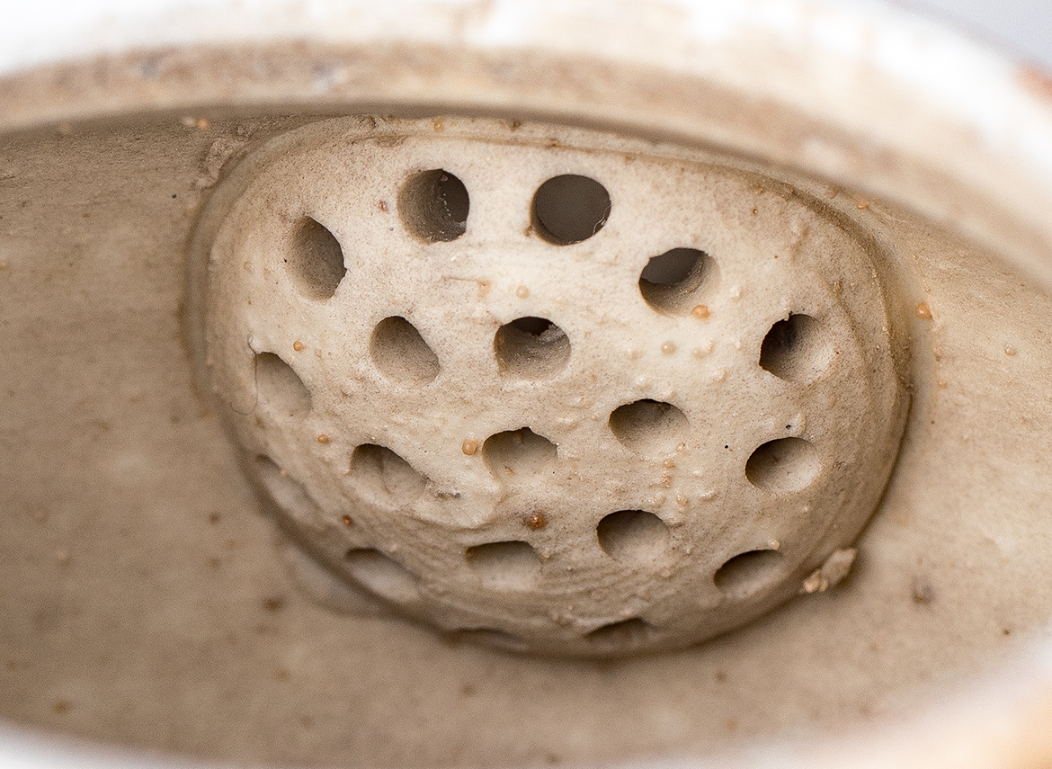 Чайник # 52321, дровяной обжиг, керамика Дэхуа, ручная работа, 130 мл.