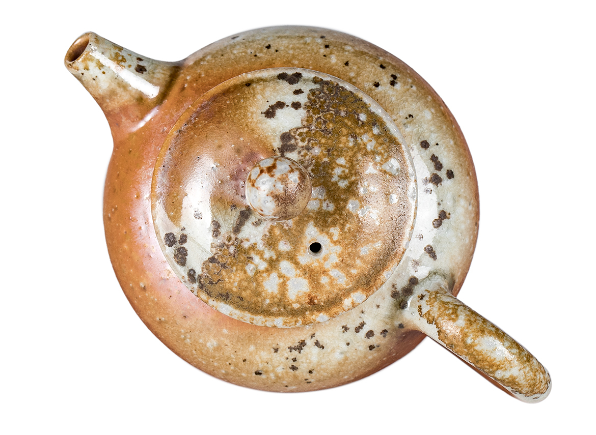 Чайник # 52321, дровяной обжиг, керамика Дэхуа, ручная работа, 130 мл.