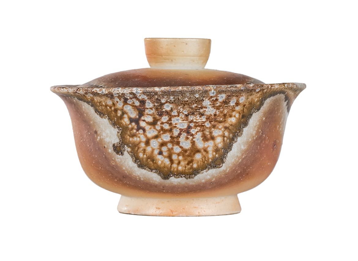 Гайвань # 52337, дровяной обжиг, керамика Дэхуа, ручная работа, 115 мл.