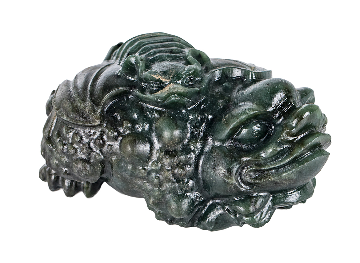 Фигурка "Жаба" # 52421, нефрит