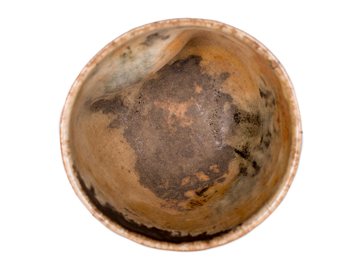 Пиала ручная работа Мойчай # 52731, дровяной обжиг/керамика/ручная роспись, "Дерево, поросшее орнаментами", 264 мл.