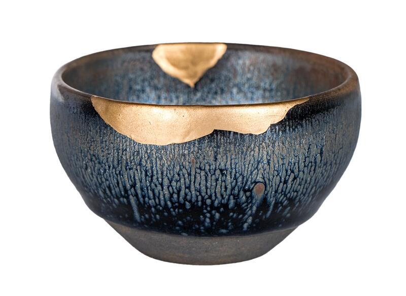 Пиала # 52735,  керамика, техника "цзянь чжэнь", 100 мл.