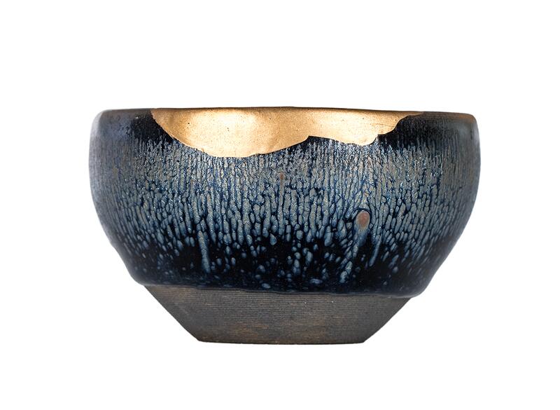 Пиала # 52735,  керамика, техника "цзянь чжэнь", 100 мл.