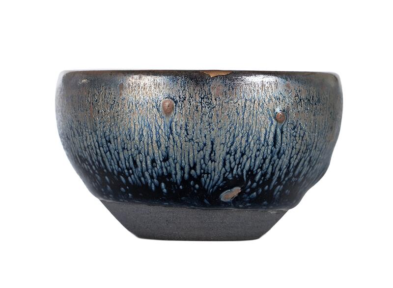 Пиала # 52736,  керамика, техника "цзянь чжэнь", 100 мл.