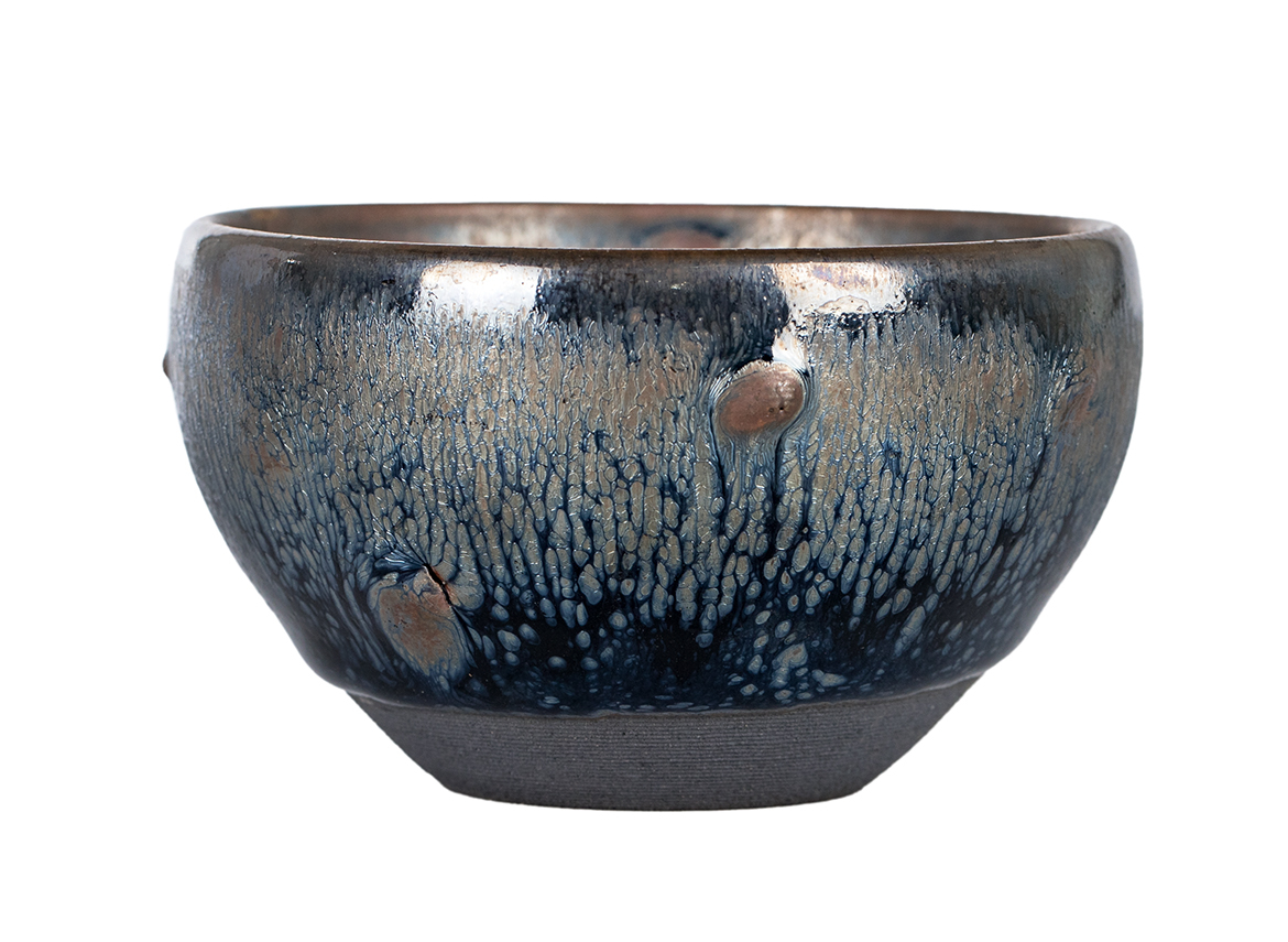 Пиала # 52736,  керамика, техника "цзянь чжэнь", 100 мл.