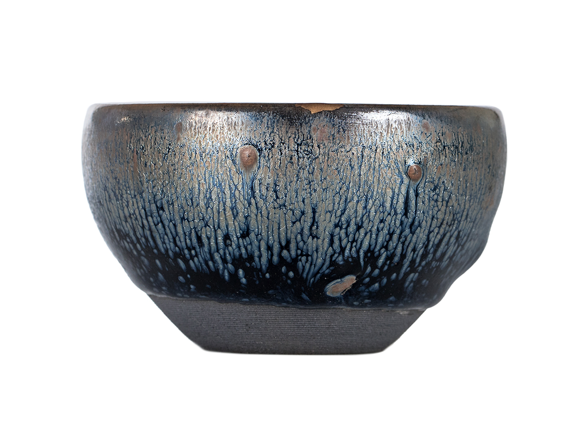 Пиала # 52736,  керамика, техника "цзянь чжэнь", 100 мл.