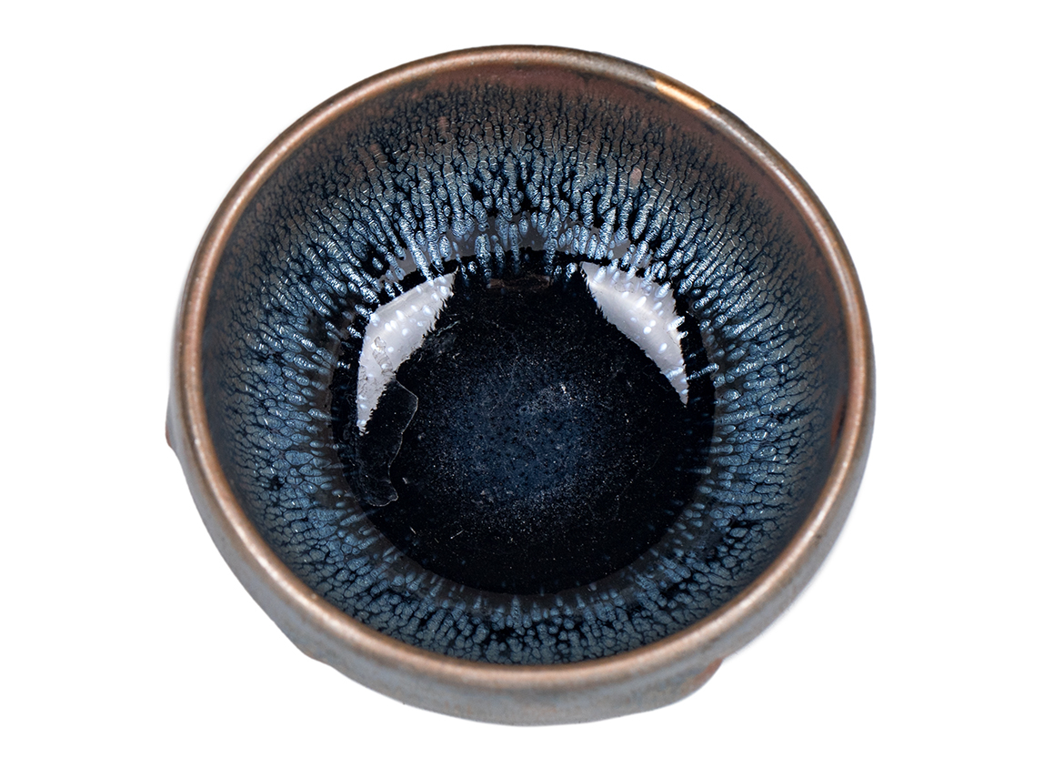 Пиала # 52736,  керамика, техника "цзянь чжэнь", 100 мл.