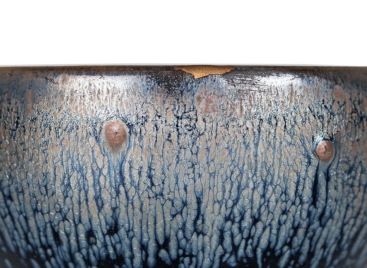 Пиала # 52736,  керамика, техника "цзянь чжэнь", 100 мл.