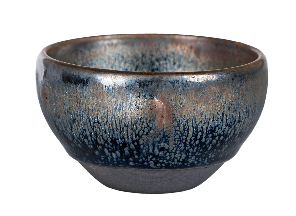 Пиала # 52736,  керамика, техника "цзянь чжэнь", 100 мл.