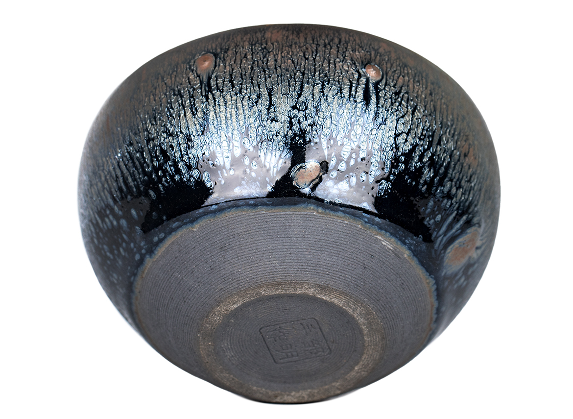 Пиала # 52736,  керамика, техника "цзянь чжэнь", 100 мл.