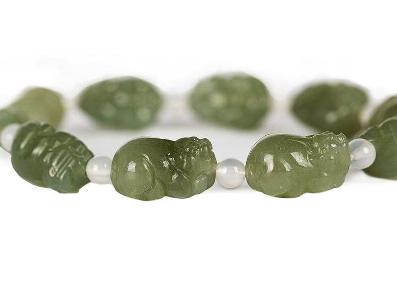 Браслет # 52740, нефрит