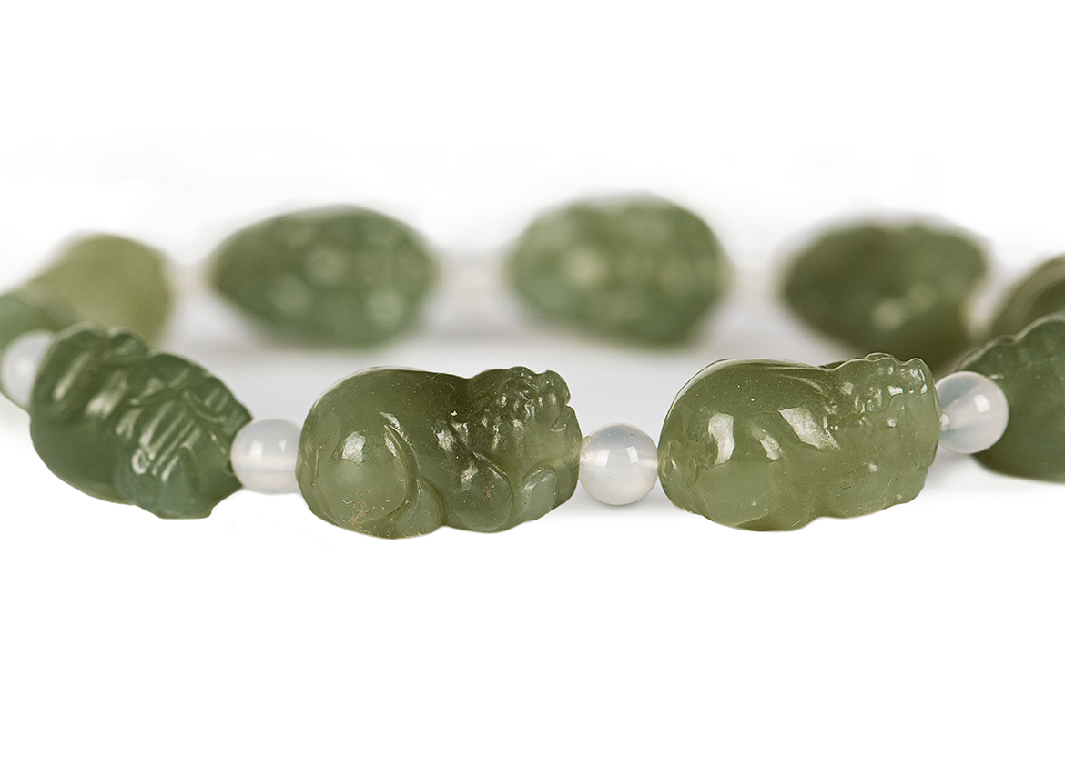 Браслет # 52740, нефрит