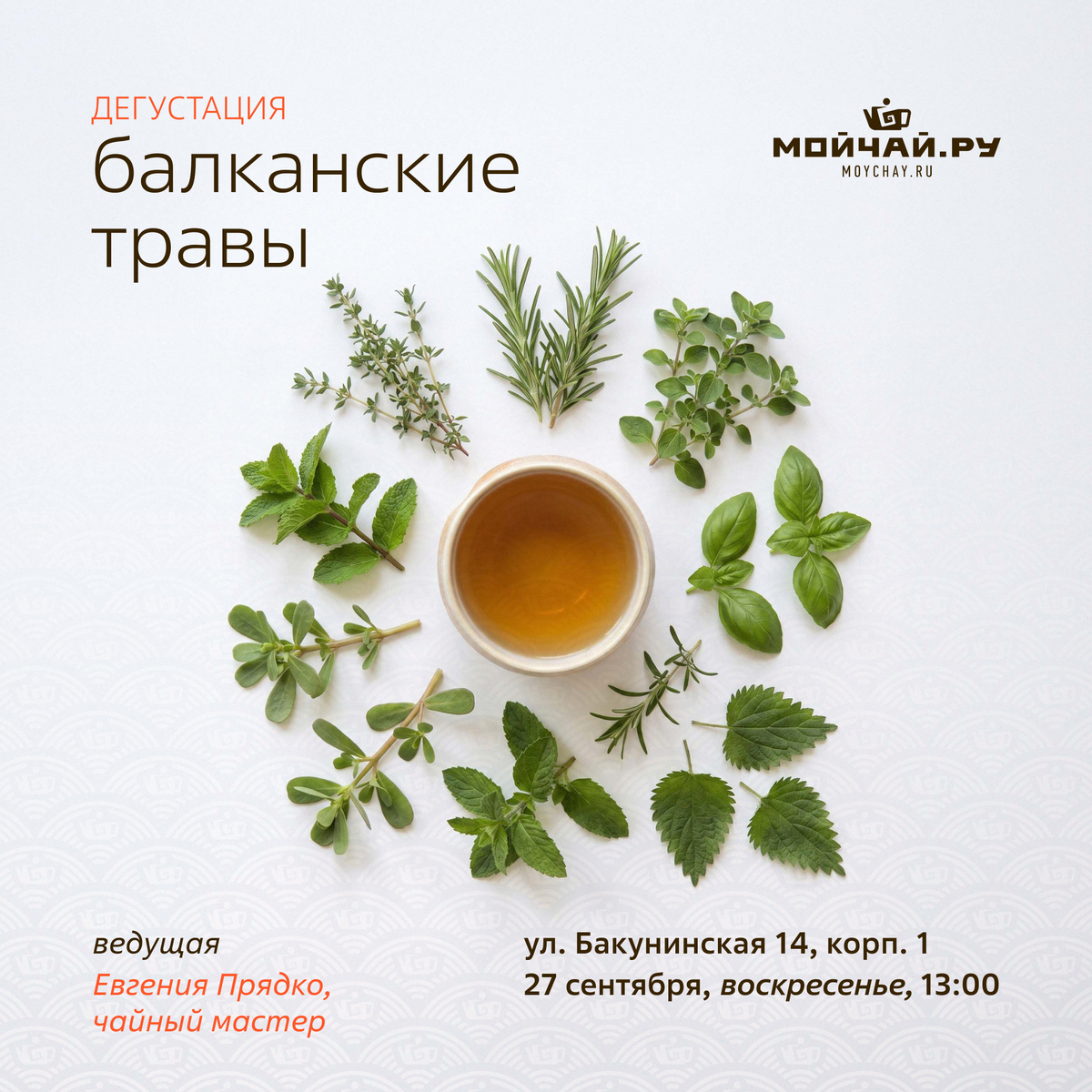 27 сентября/Дегустация "Балканские травы"/Евгения Прядко/ЧАЙНЫЙ КЛУБ МОЙЧАЙ.РУ НА БАКУНИНСКОЙ, Москва